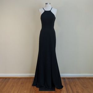 Black High Square Neck, Cut out back
